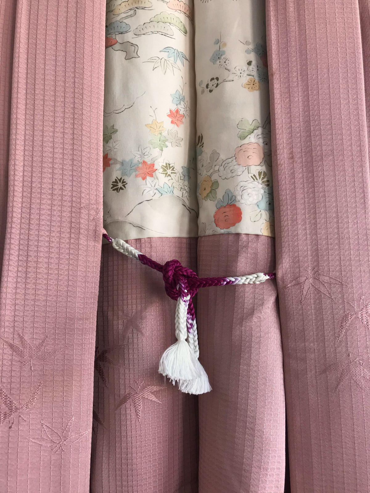 Kaede – Elegant Kimono jacket in waffle weave blush pink