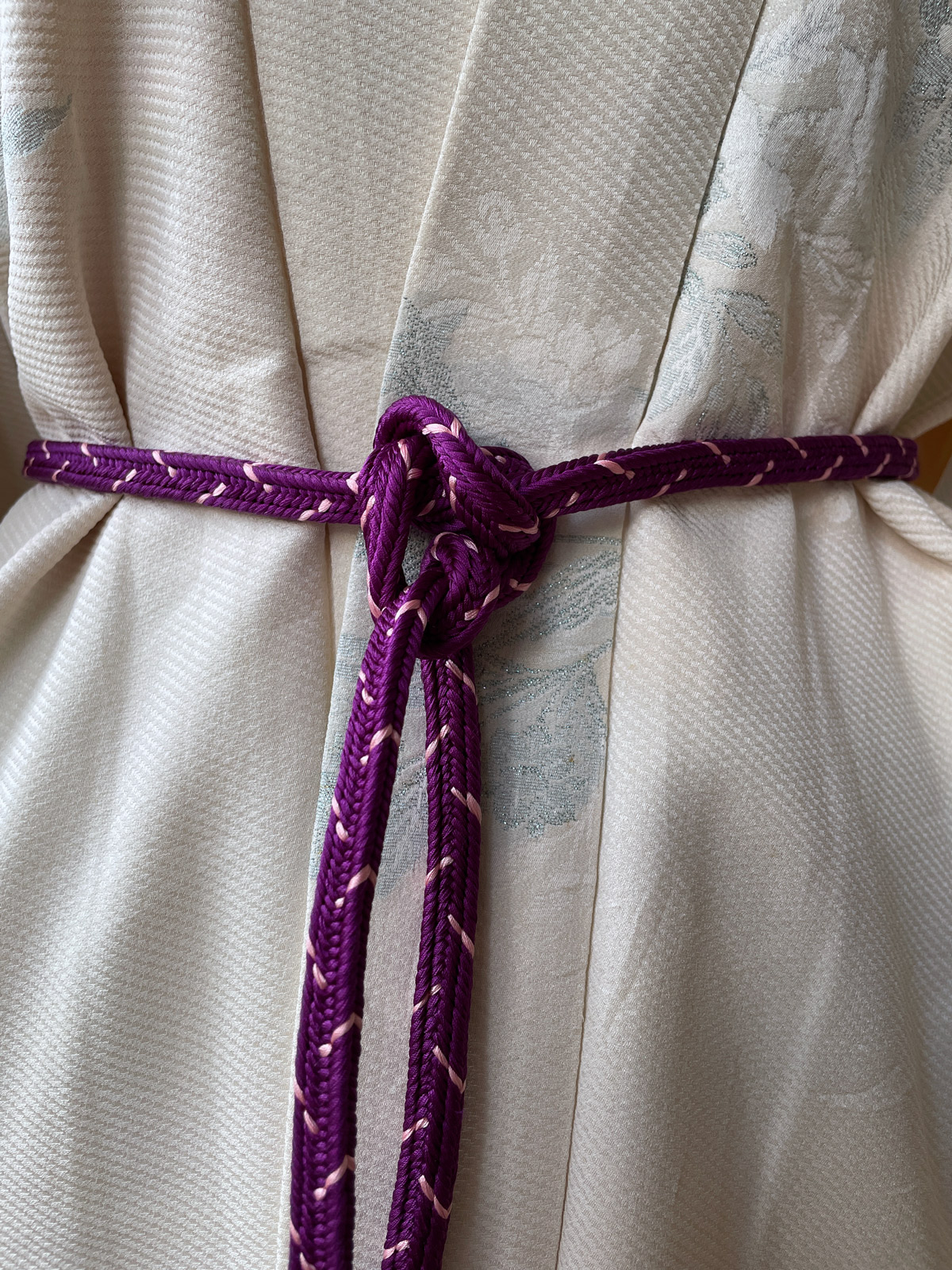 Glossy purple Obijime – silk cord