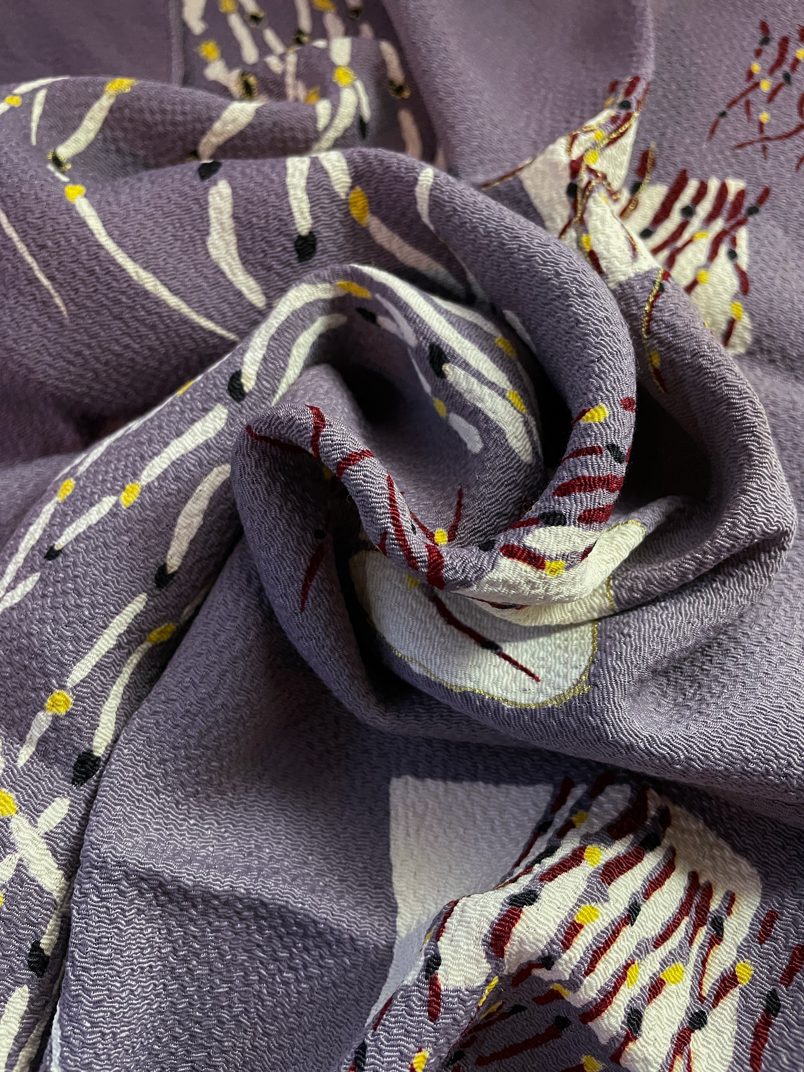 Furoshiki (wrapping cloth) in lavender-gray color