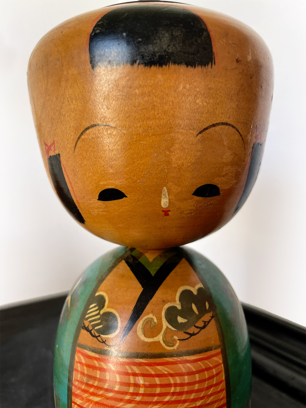 Vintage wobble-head Kokeshi doll