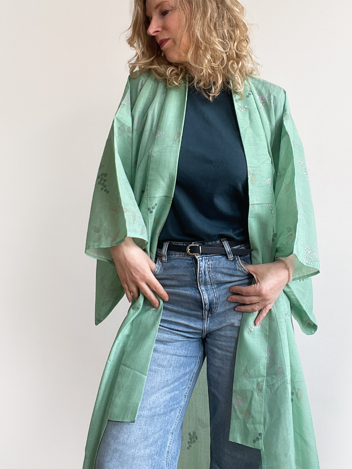Natsu – summer Kimono in blue green