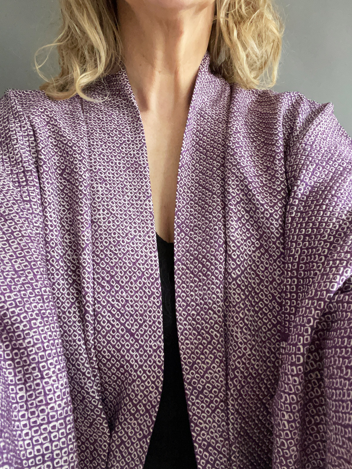 Aiko – purple silk Shibori Haori