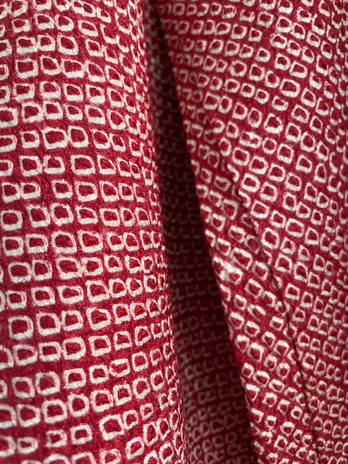 Shizue – stunning red silk Shibori Haori
