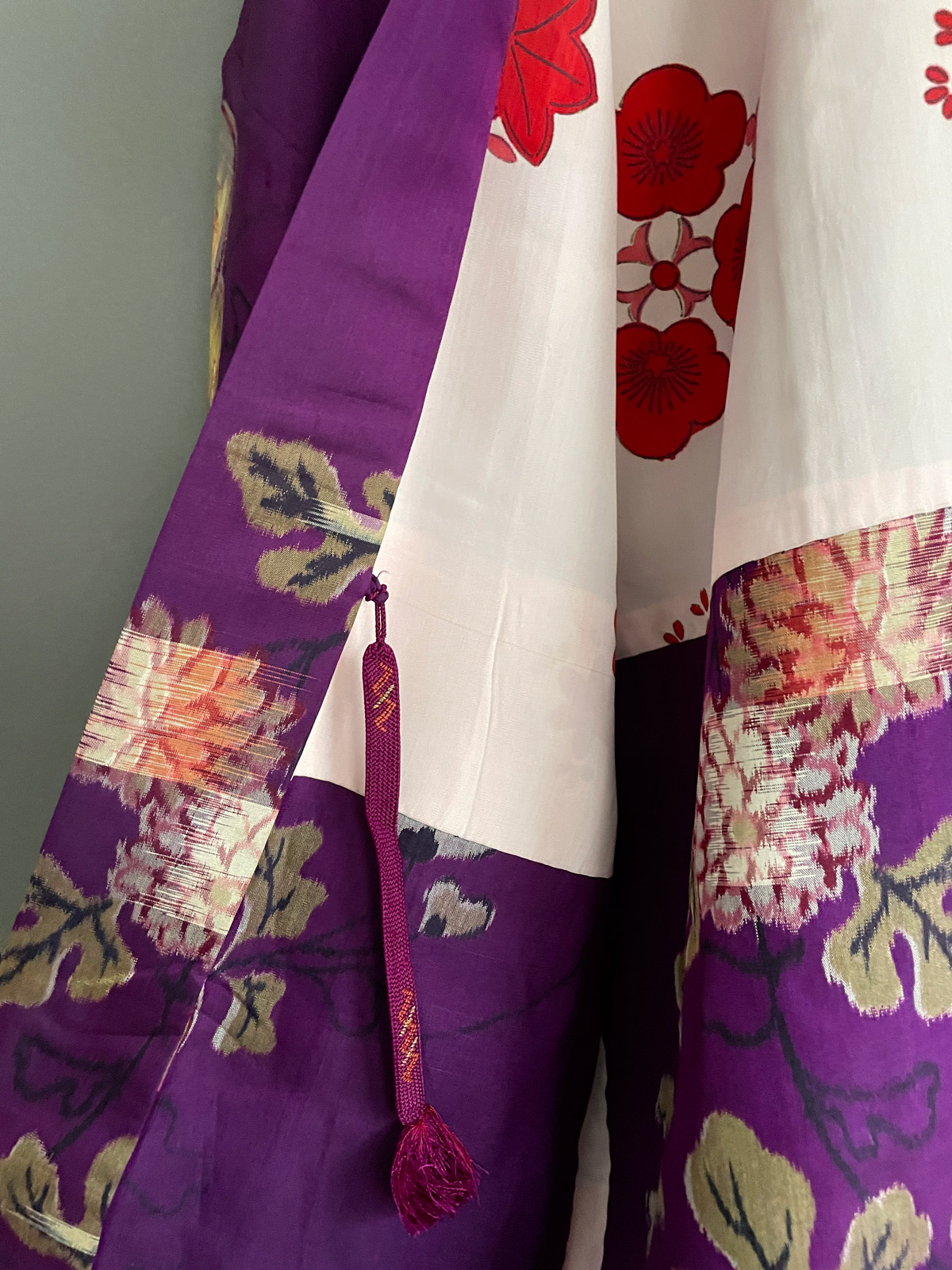 Sumire – antique silk Meisen Haori in deep purple