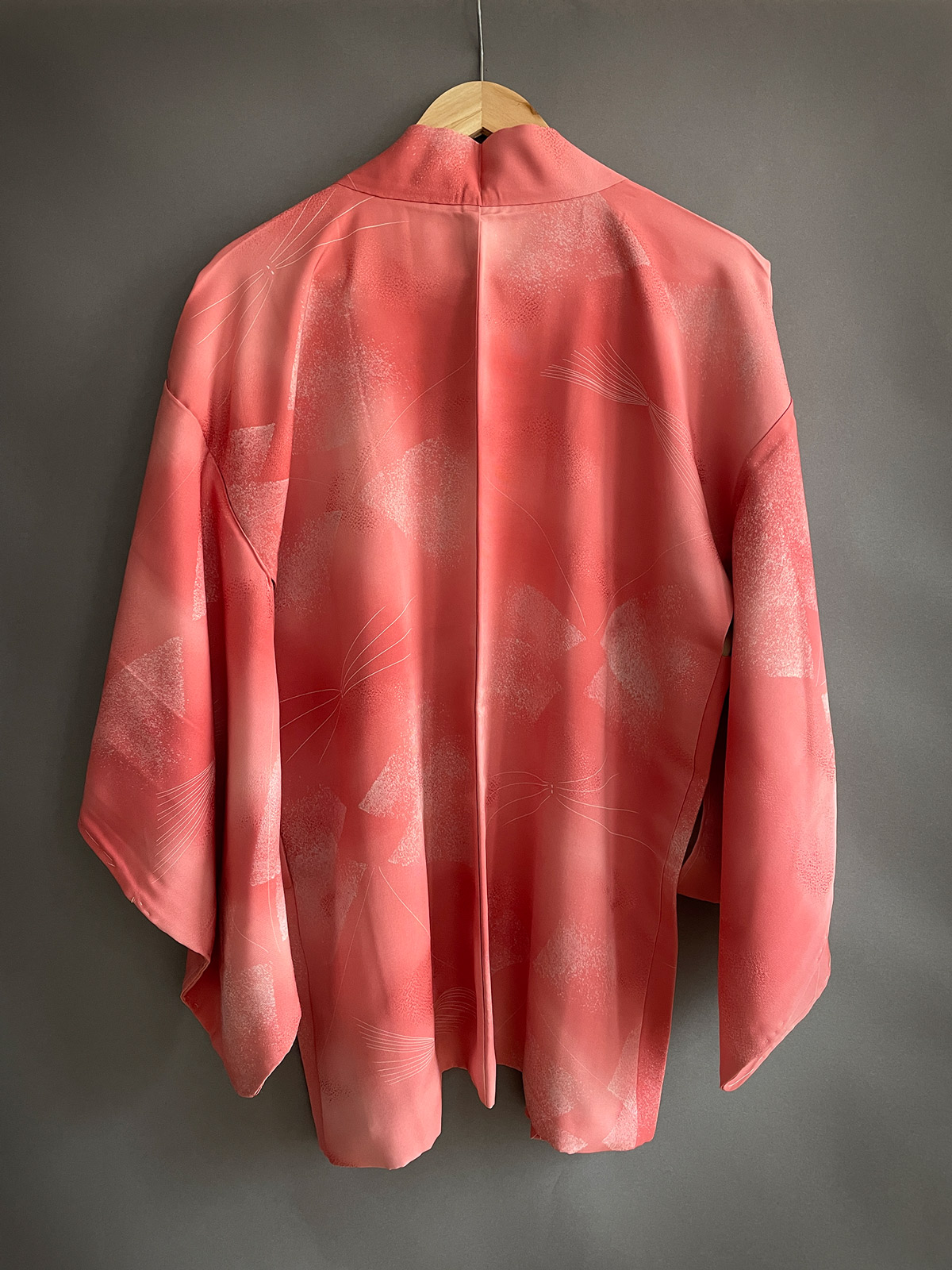 Sango – silk coral pink Haori (Kimono jacket)