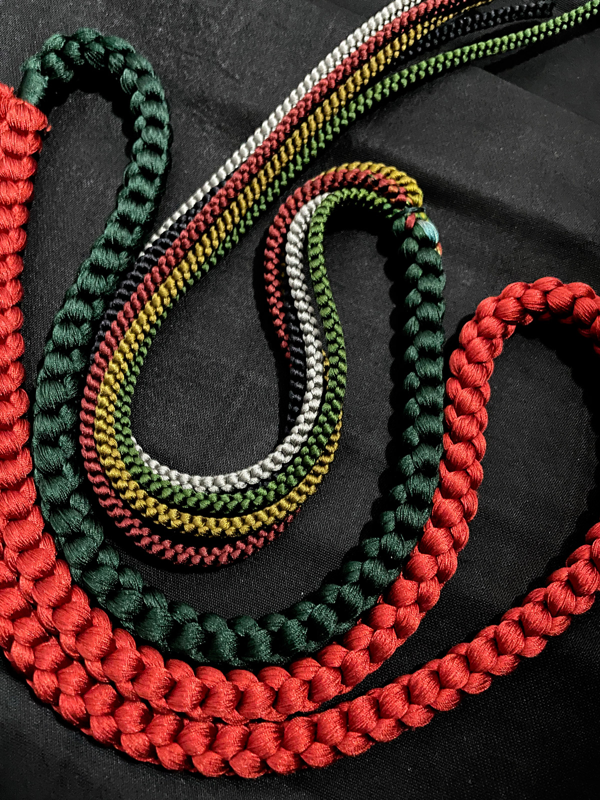 Beautiful multicolored Obijime silk cord