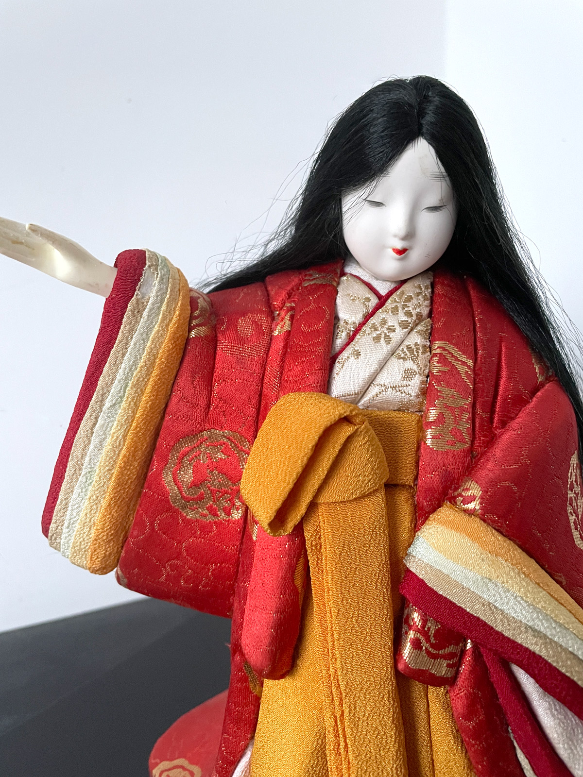Silk imperiall doll in red Kimono