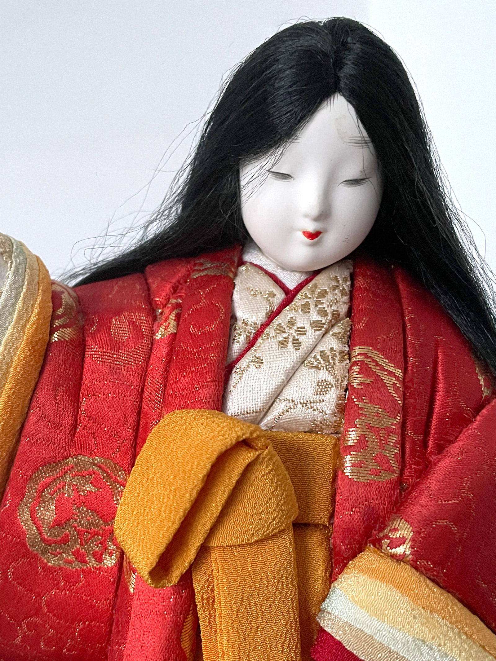 Silk imperiall doll in red Kimono