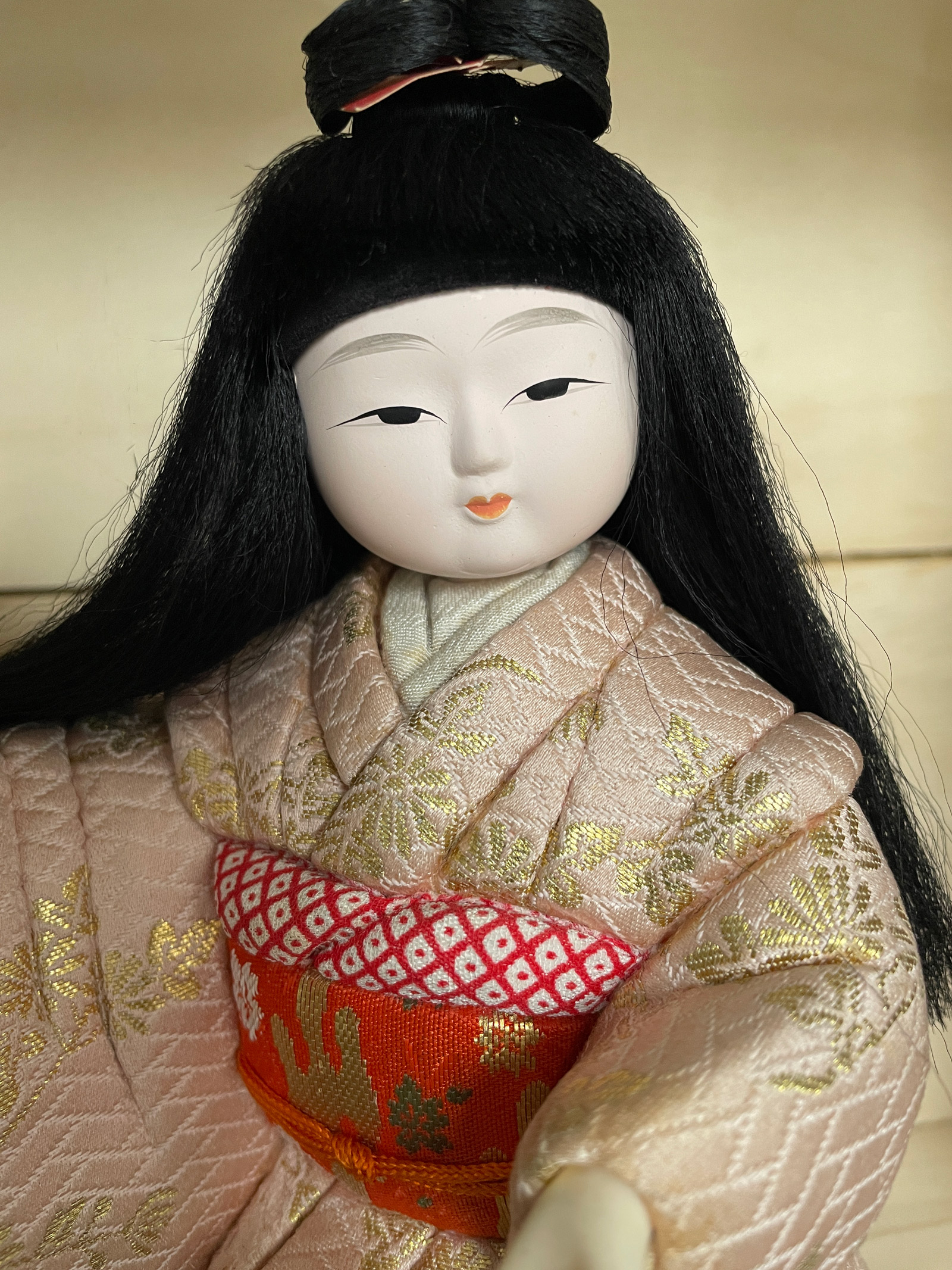 Vintage silk Kimekomi doll – dancing Maiko