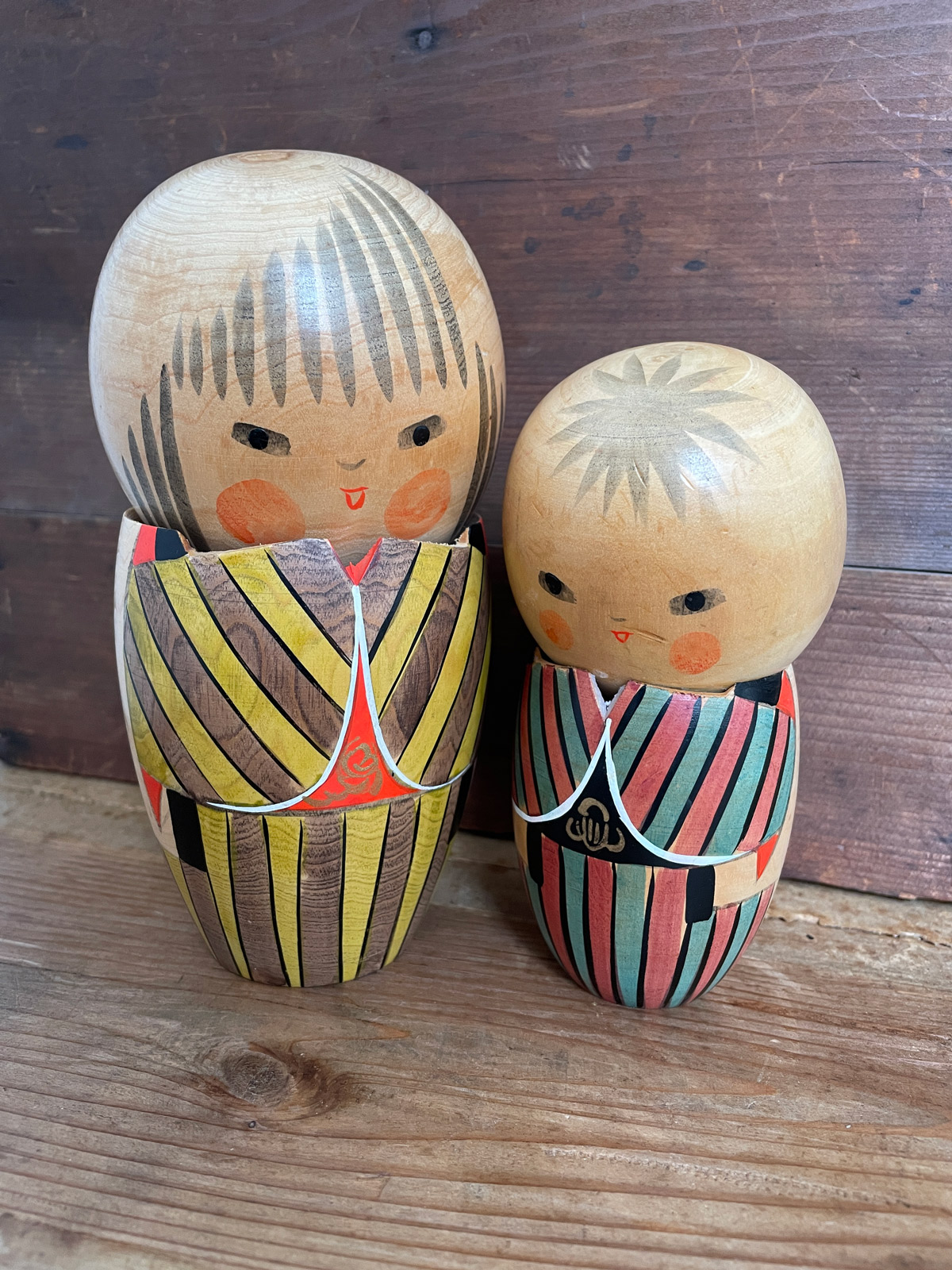 Cute Kokeshi set of mother and child