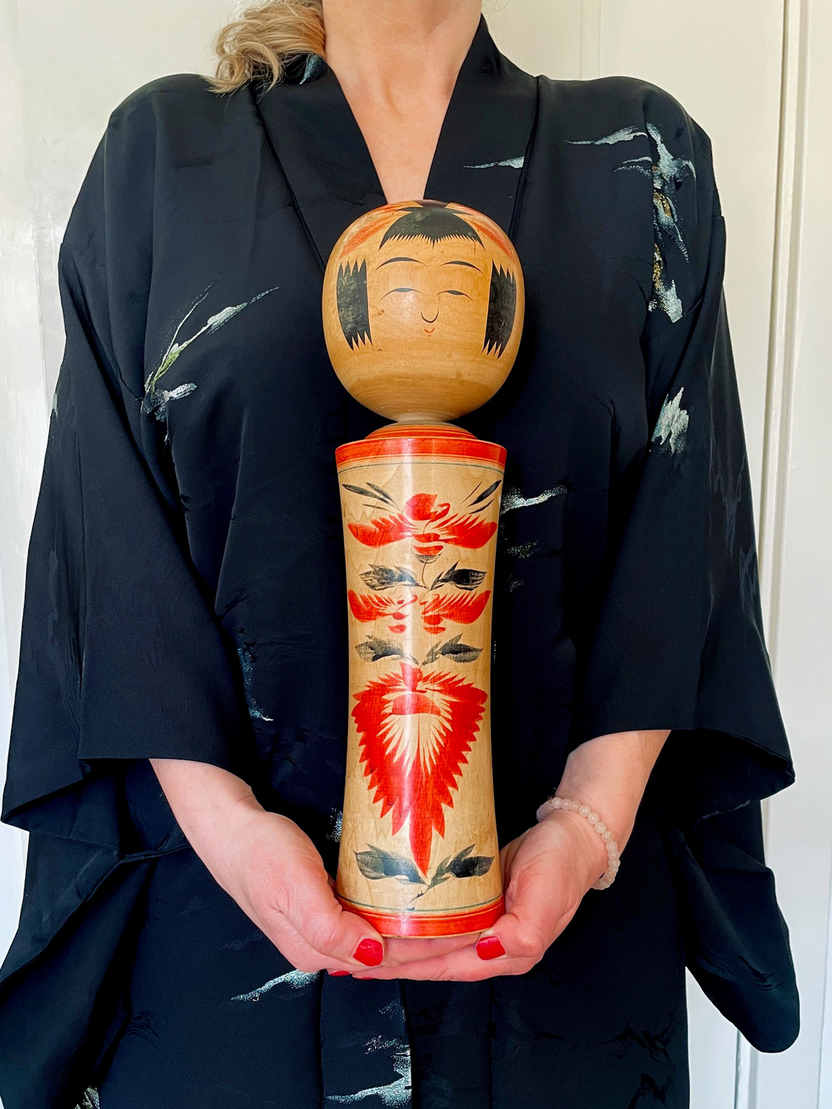 Tall, heavy vintage Naruko Kokeshi set by Goto Akira and Ozawa Takao