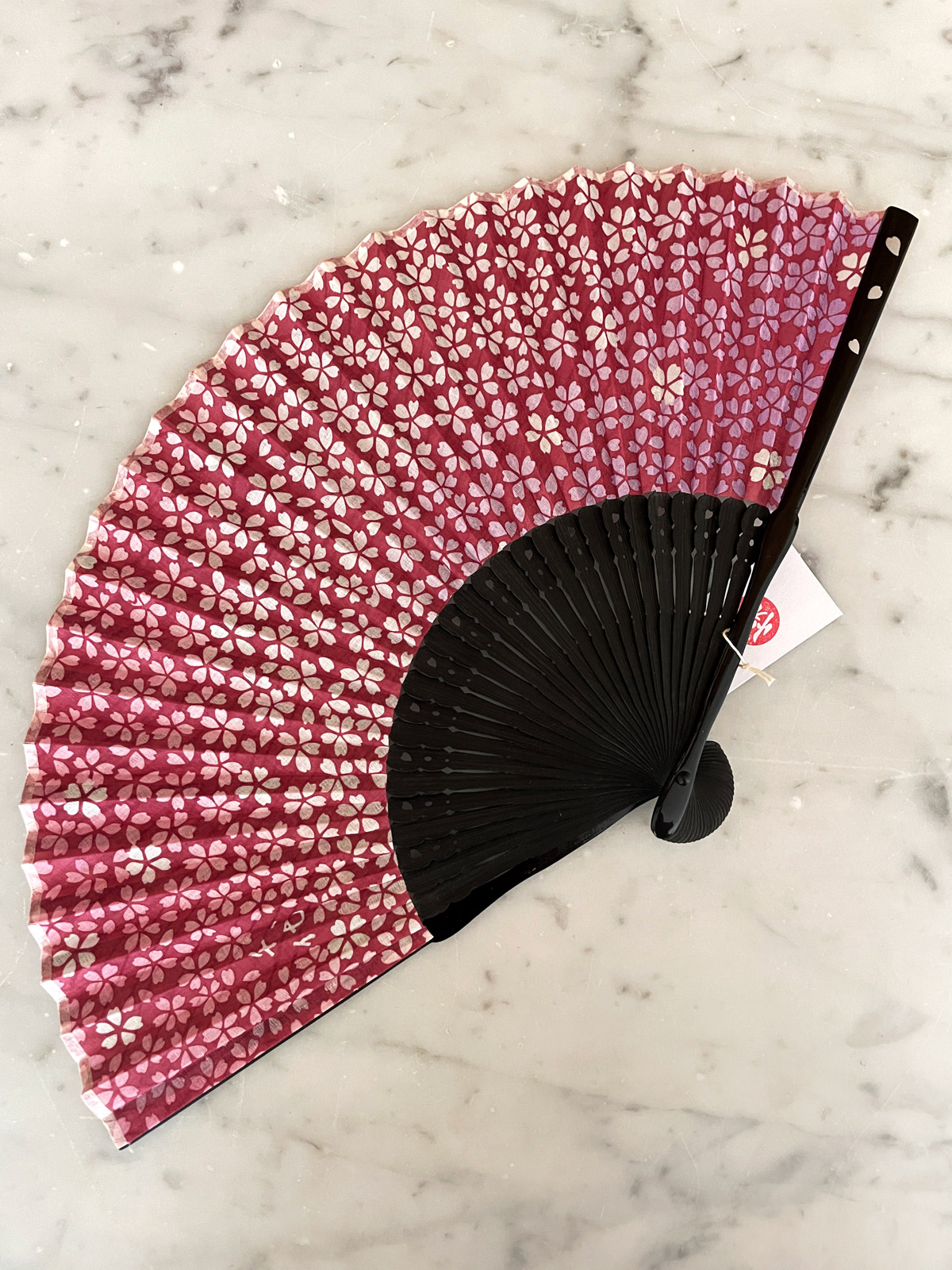 Vintage Japanese Silk & Bamboo folding fan (Sensu) – Sakura