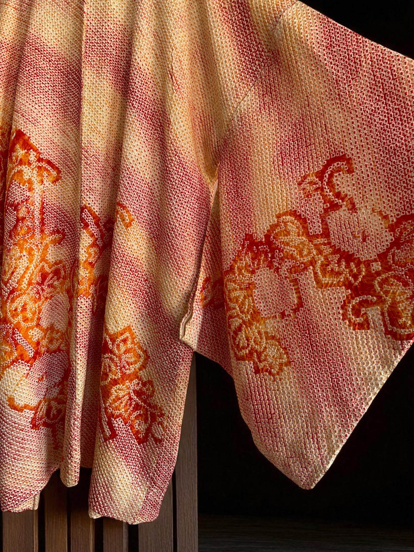 netherlands kimono haori antique vintage shibori silk
