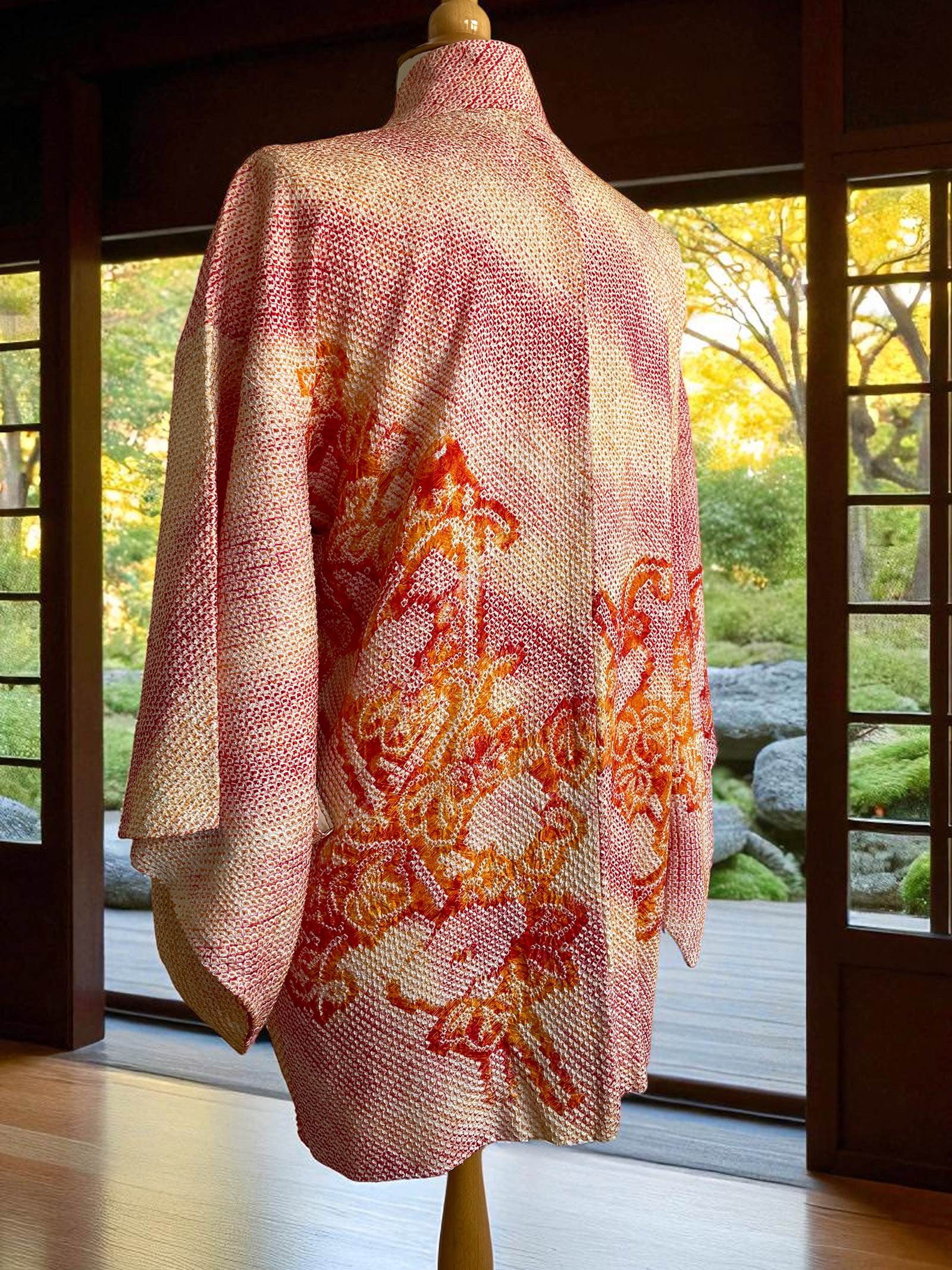 netherlands kimono haori antique vintage shibori silk