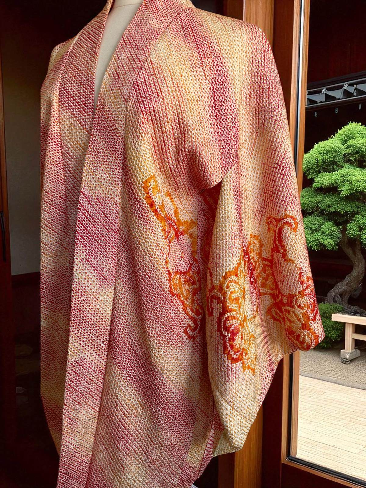 netherlands kimono haori antique vintage shibori silk