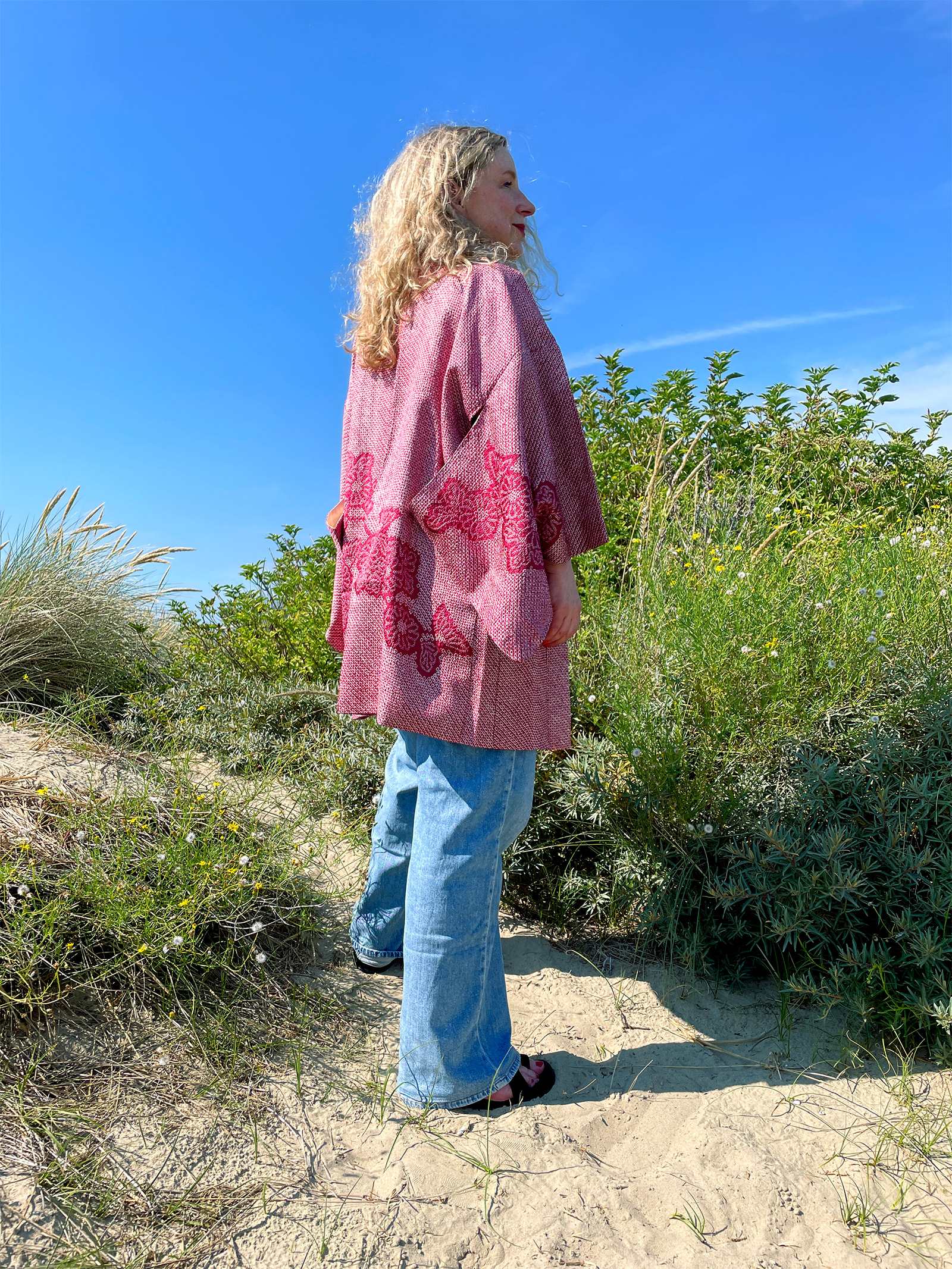 netherlands vintage kimono haori shibori silk 晴レル屋着物