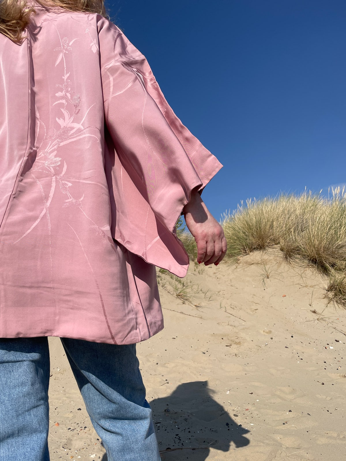 SHIO – unworn vintage silk Haori Kimono in dusty pink