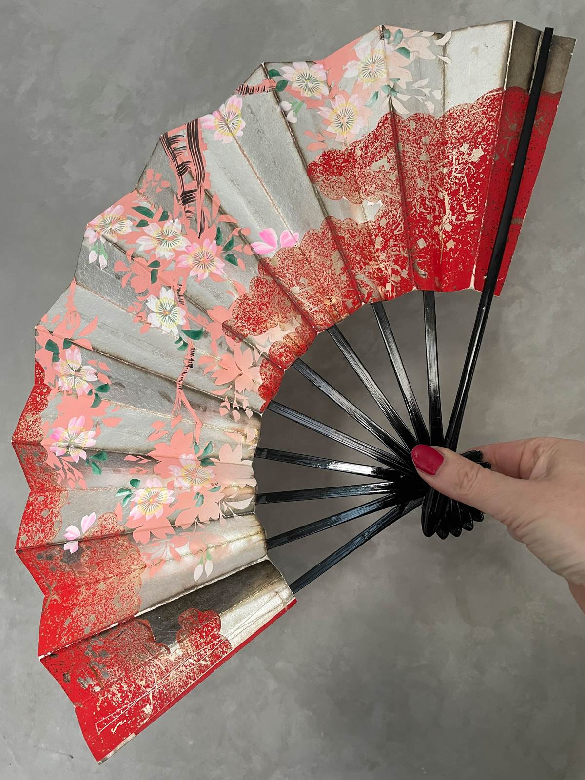 Vintage Japanese Sensu Ogi – Dance Folding fan Sakura