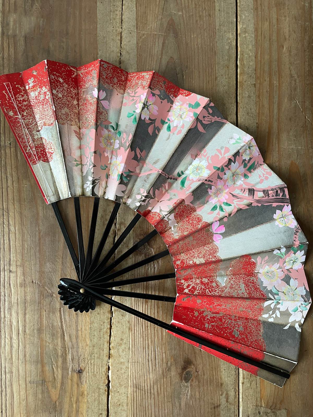 Vintage Japanese Sensu Ogi – Dance Folding fan Sakura