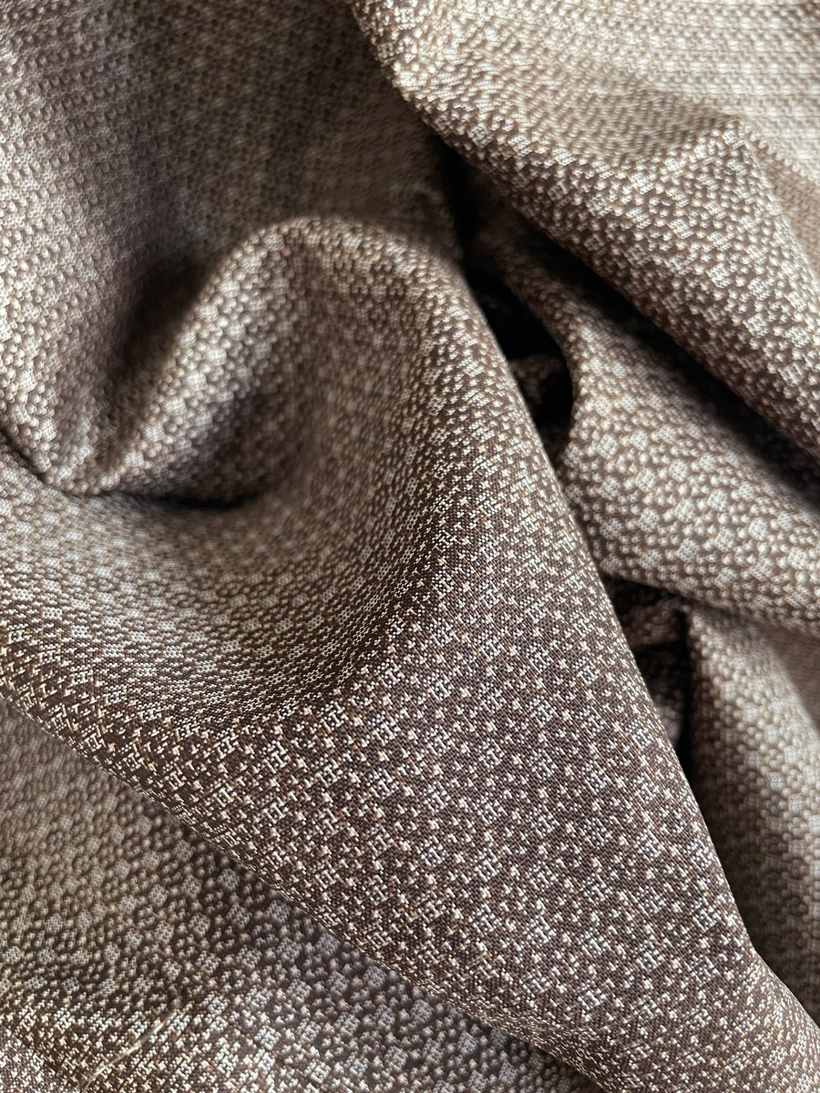 SUZUME – vintage Oshima Tsumugi silk Kimono Haori for men with hand-painted silk lining