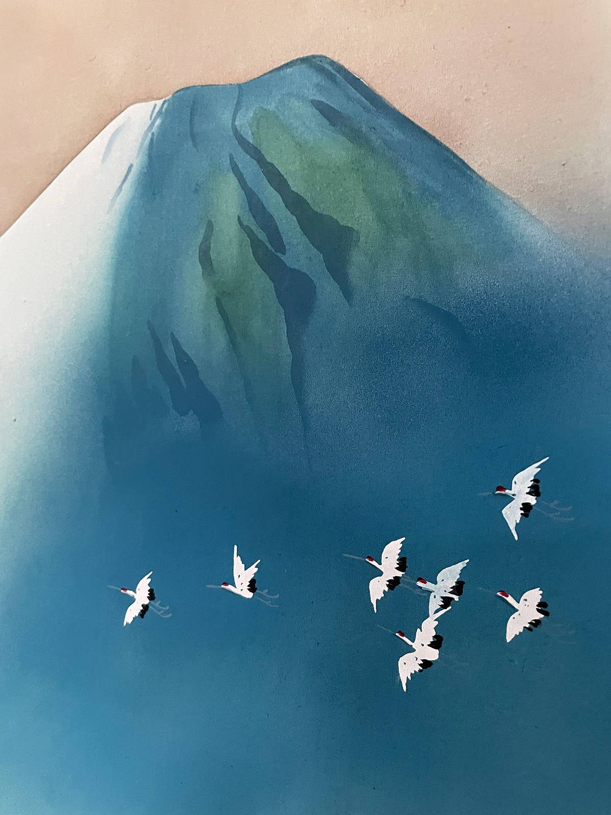 Vintage Kakejiku – Flight to the sacred mountain by Yokoyama Taikan