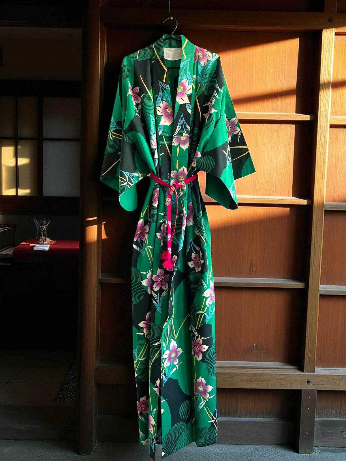 netherlands kimono yukata vintage green