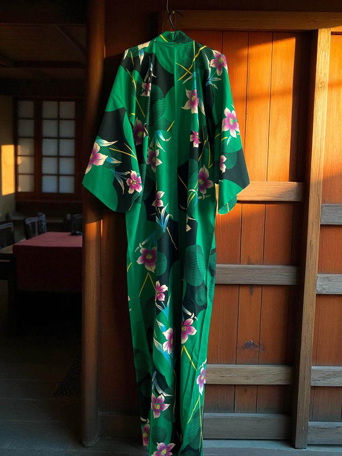 netherlands kimono yukata vintage green