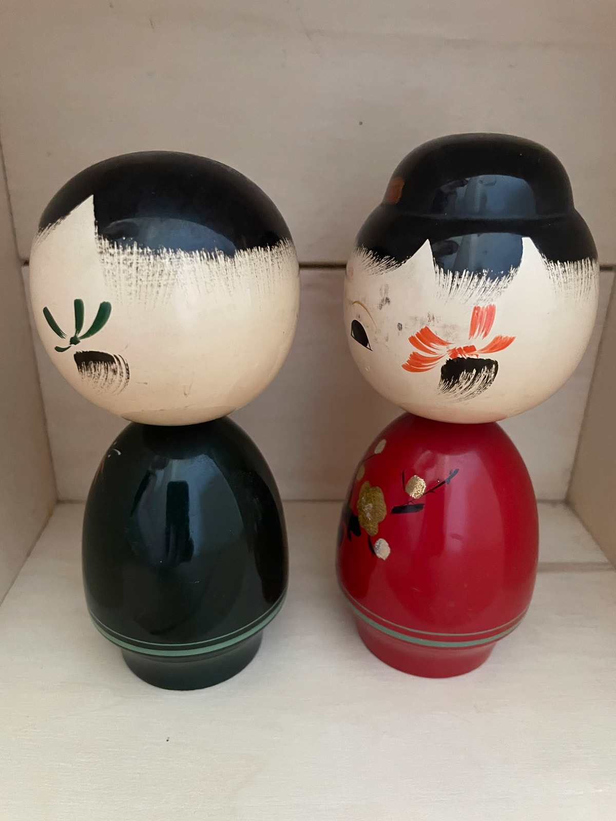 Vintage Wajima lacquer Kokeshi doll set