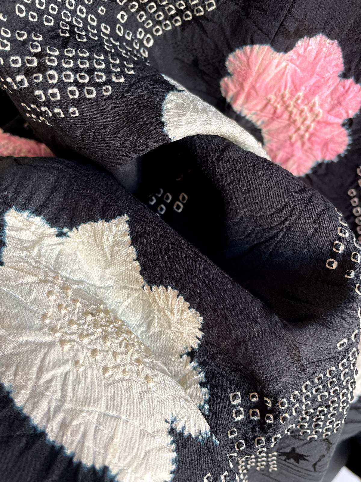 kimono netherlands, natsukashii, nederland, haori, silk, black, shibori, vintage, hallelujah