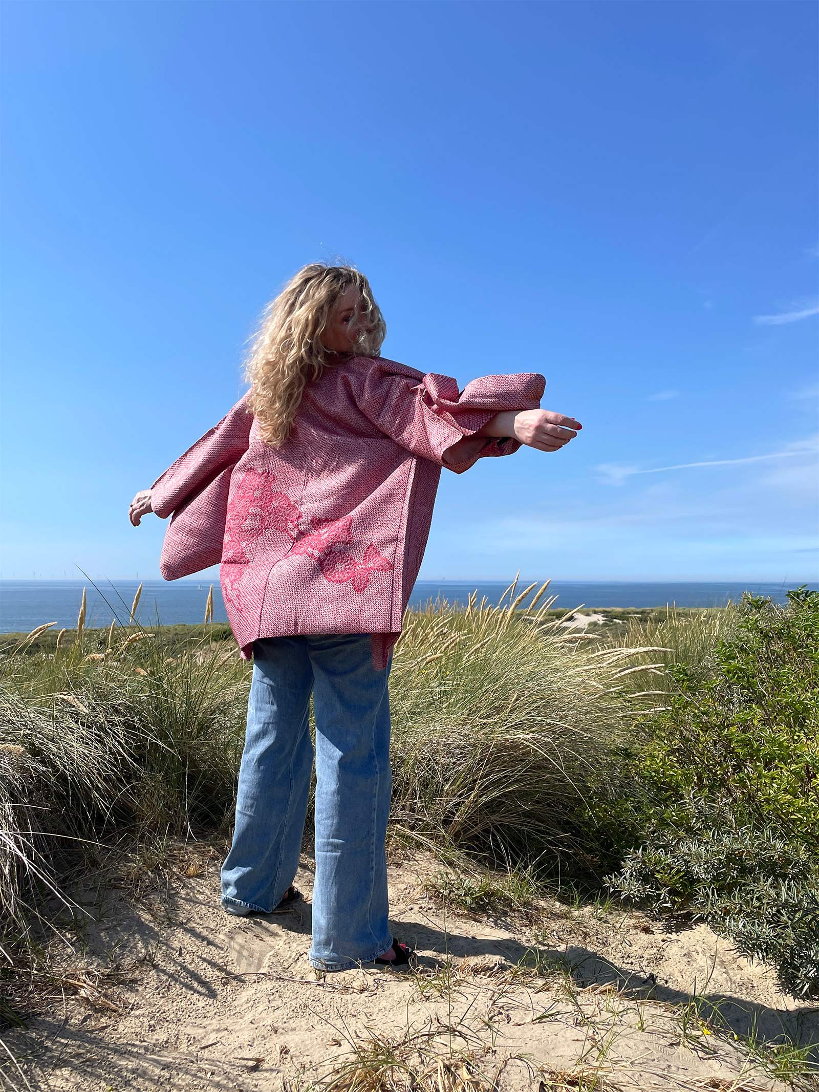 netherlands vintage kimono haori shibori silk 晴レル屋着物