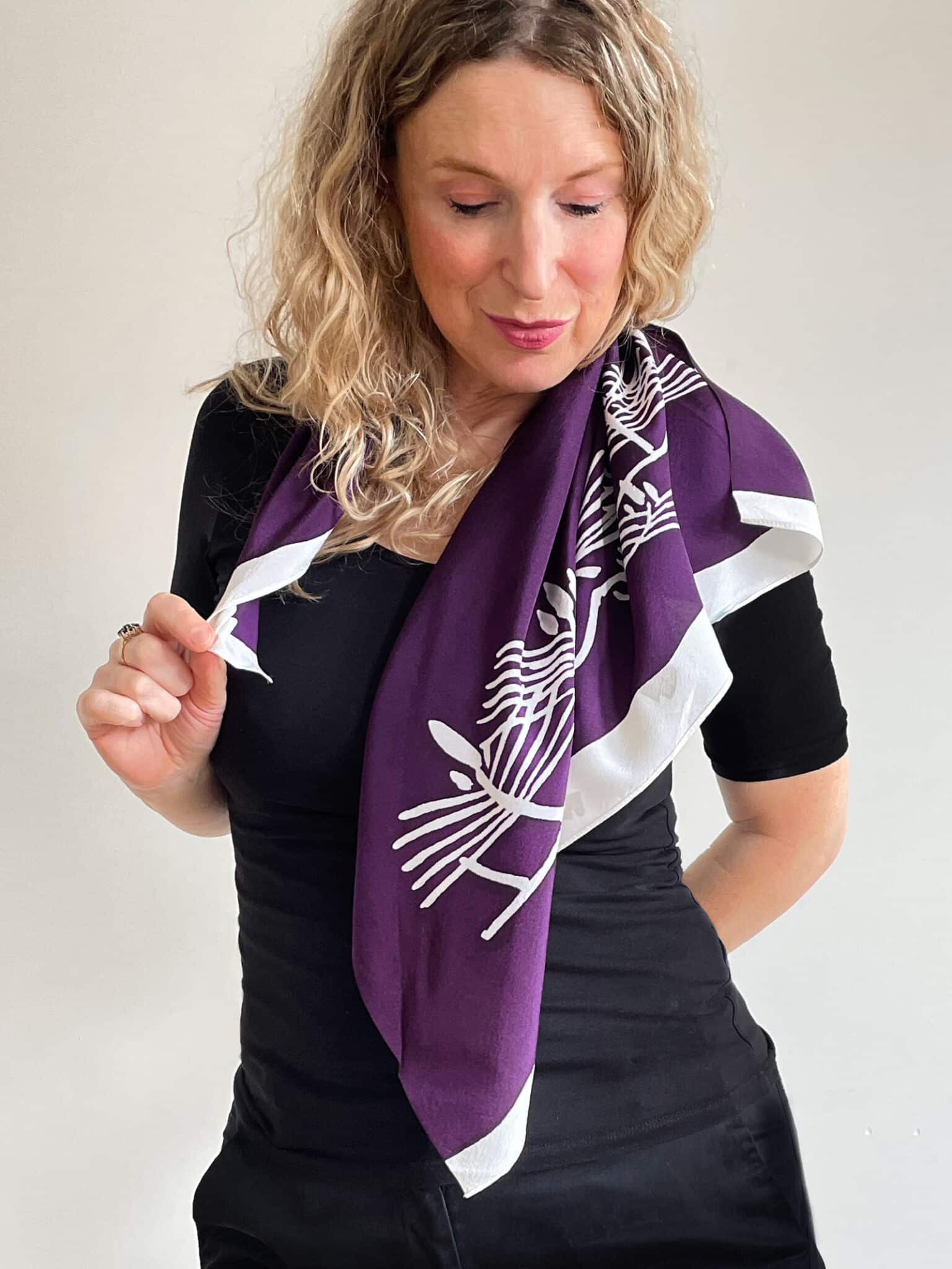 Vintage silk purple Furoshiki