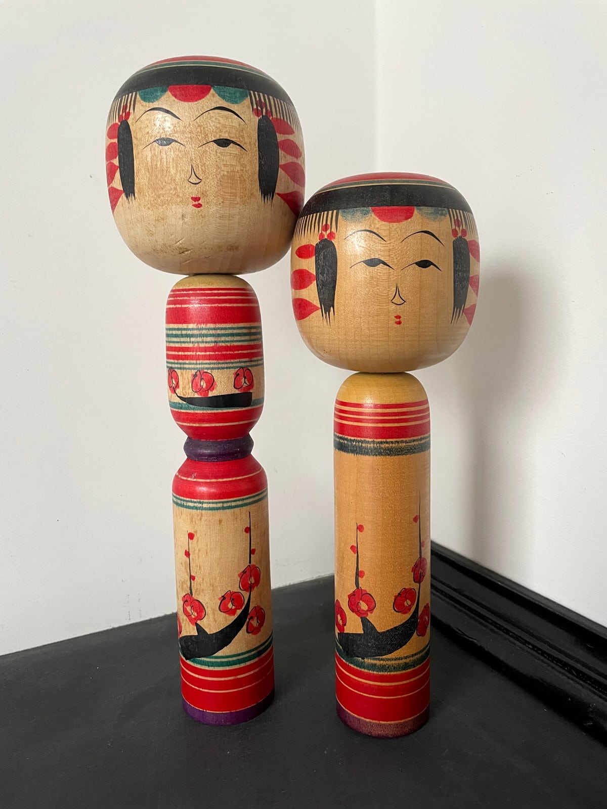 Vintage Yajiro-style Kokeshi set by master Seiji Takahashi