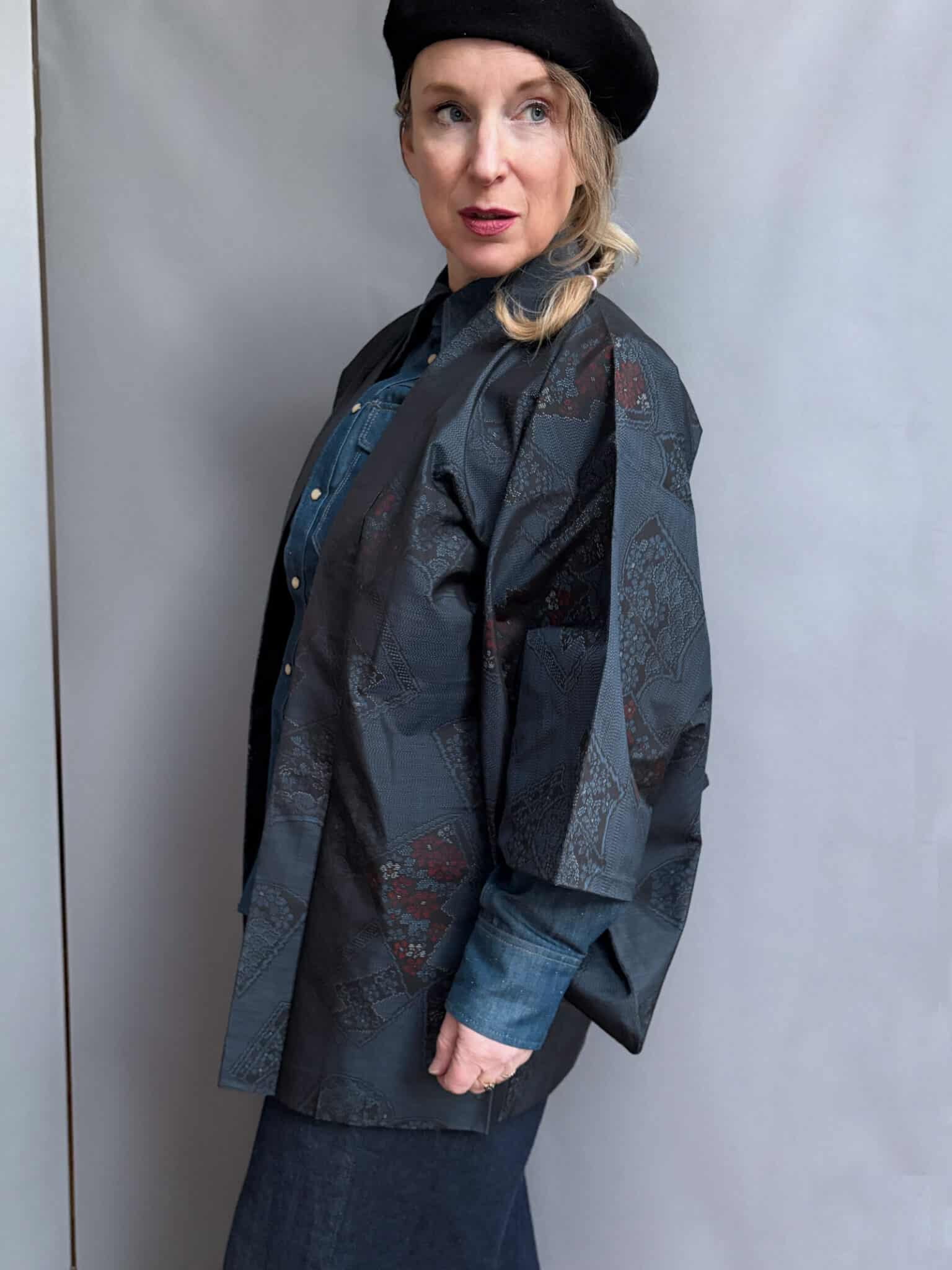 NOKON tsumugi silk haori kimono netherlands natsukashii