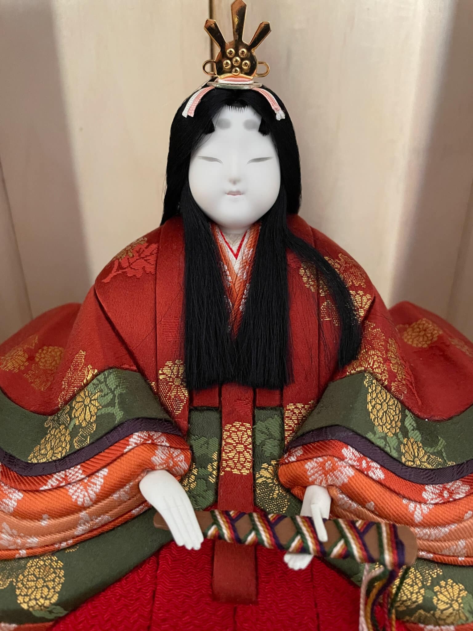 Vintage set Hina dolls of Emperor and Empress