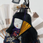 Vintage silk Kimekomi doll – in traditional Japanese attire