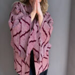 TAMAKO – vintage silk Shibori Haori (Kimono jacket) in reddish purple