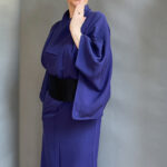 Vintage silk iromuji Kimono in traditional royal blue – RESERVED