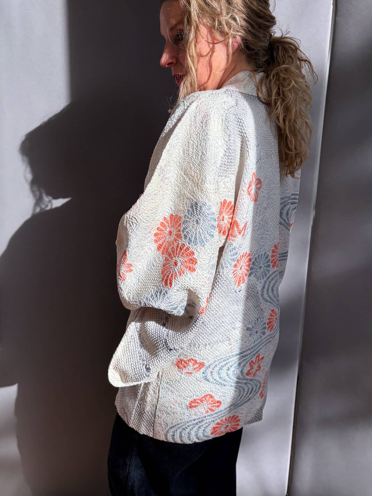 NOZOMI – Vintage silk Haori with stunning Shibori design