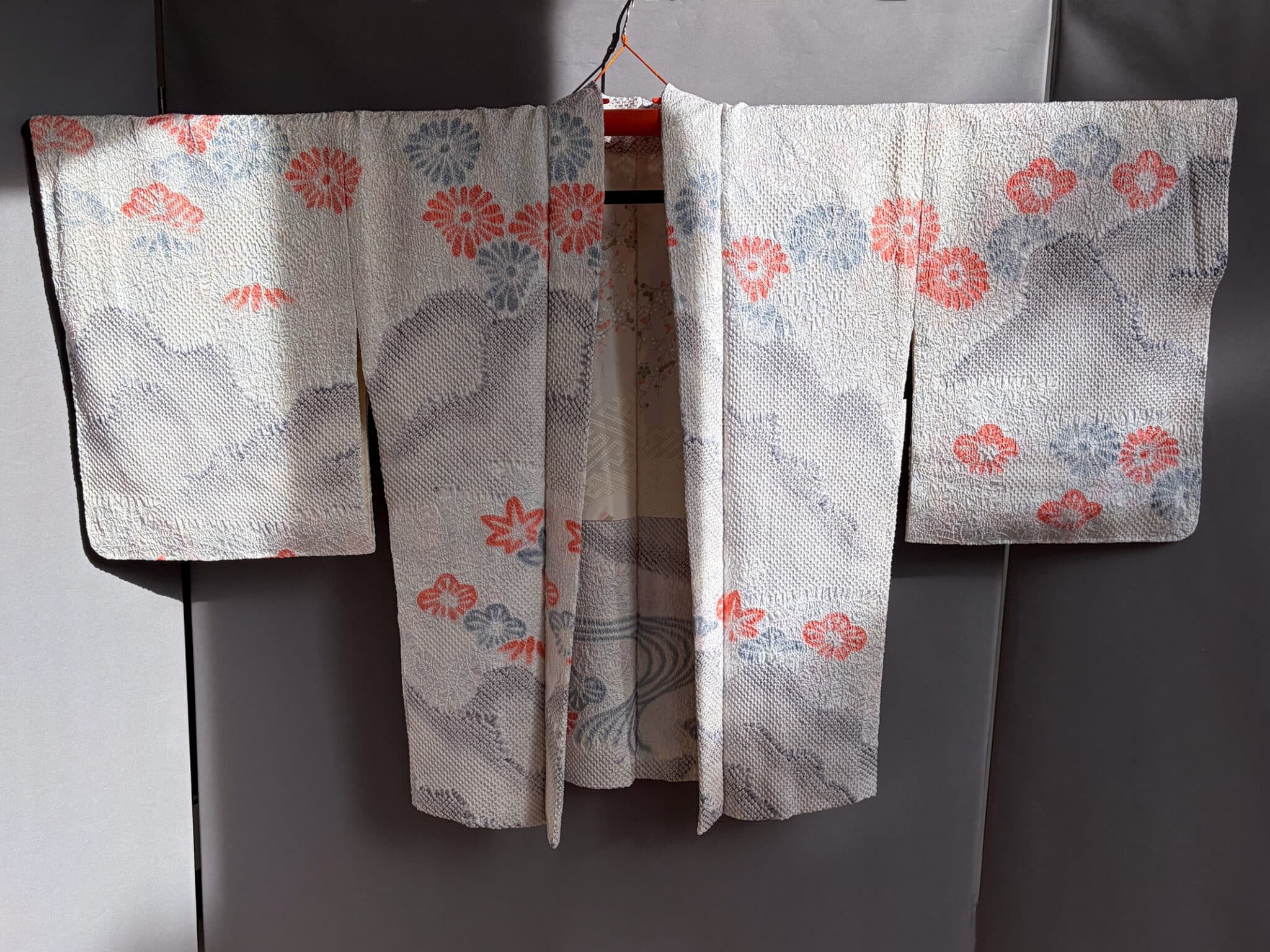 NOZOMI - Vintage silk Haori with stunning Shibori design kimono netherlands natukashii