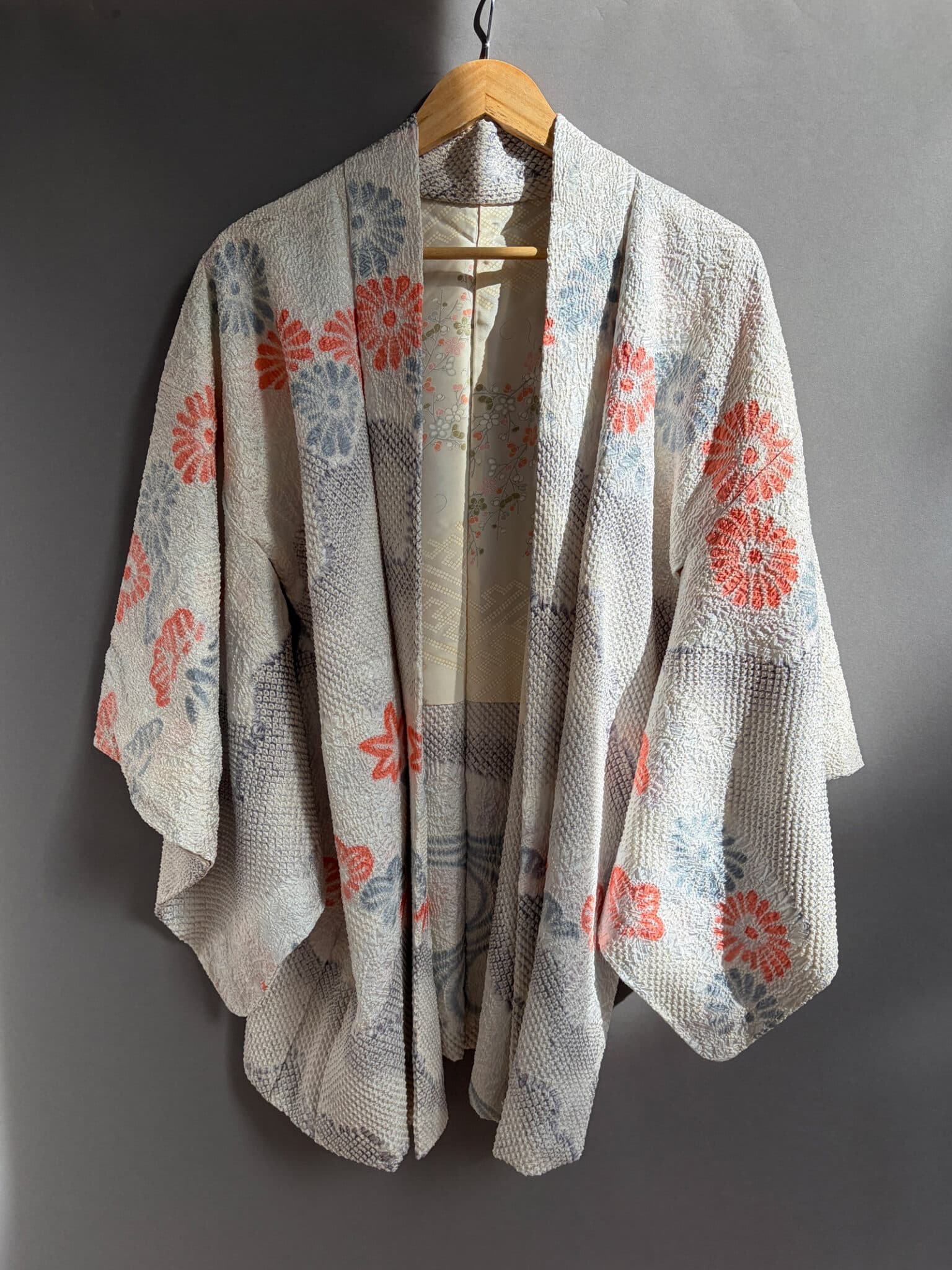 NOZOMI - Vintage silk Haori with stunning Shibori design kimono netherlands natukashii