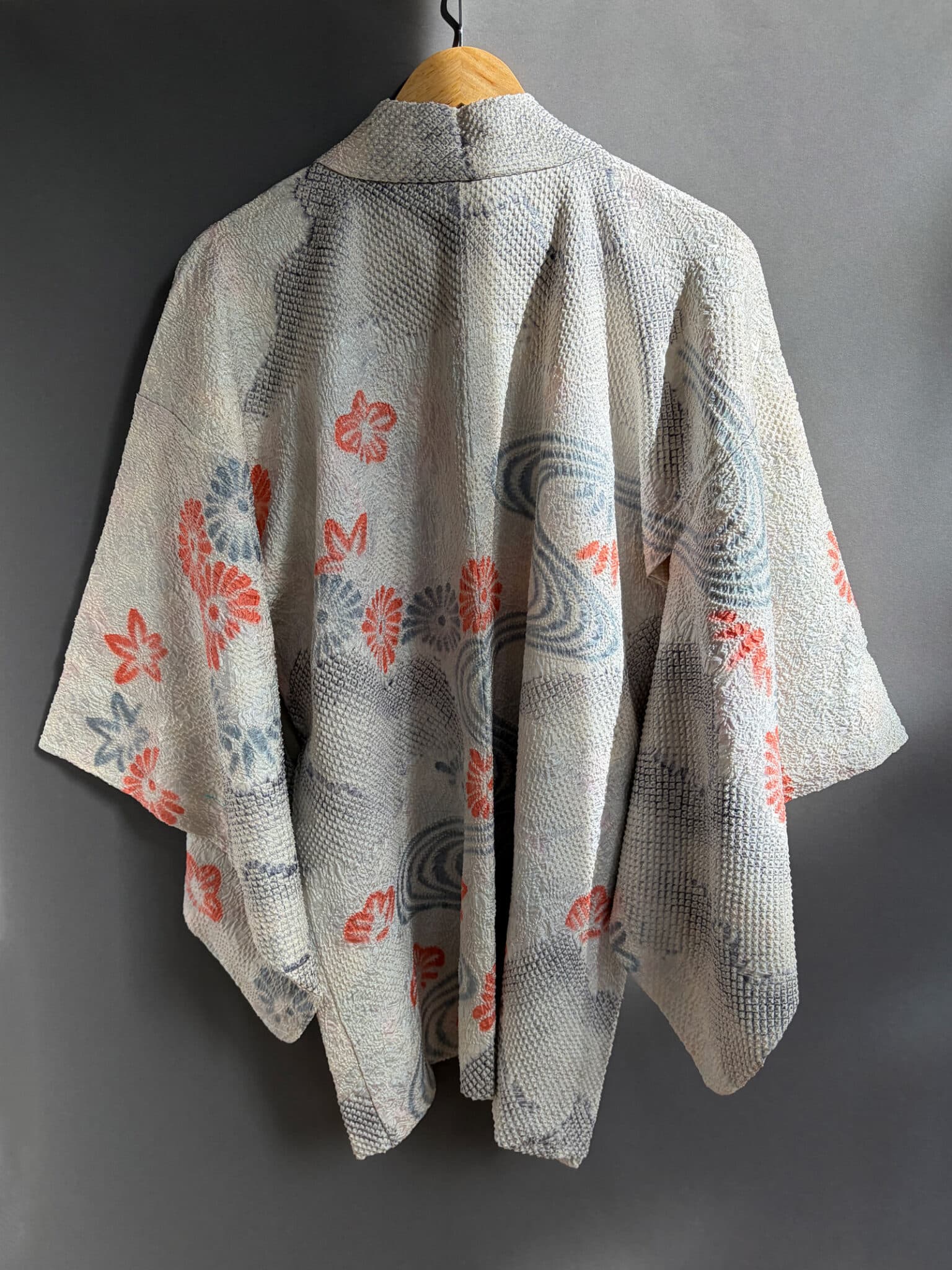 NOZOMI - Vintage silk Haori with stunning Shibori design kimono netherlands natukashii