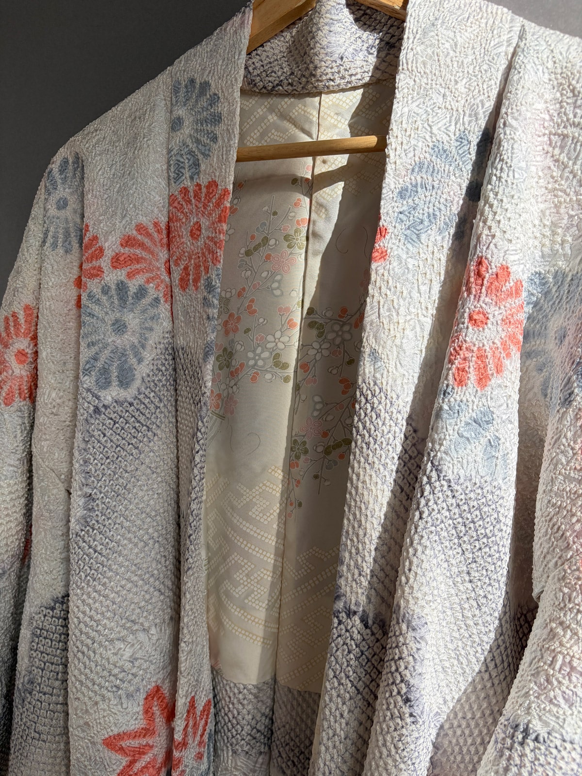 NOZOMI - Vintage silk Haori with stunning Shibori design kimono netherlands natukashii