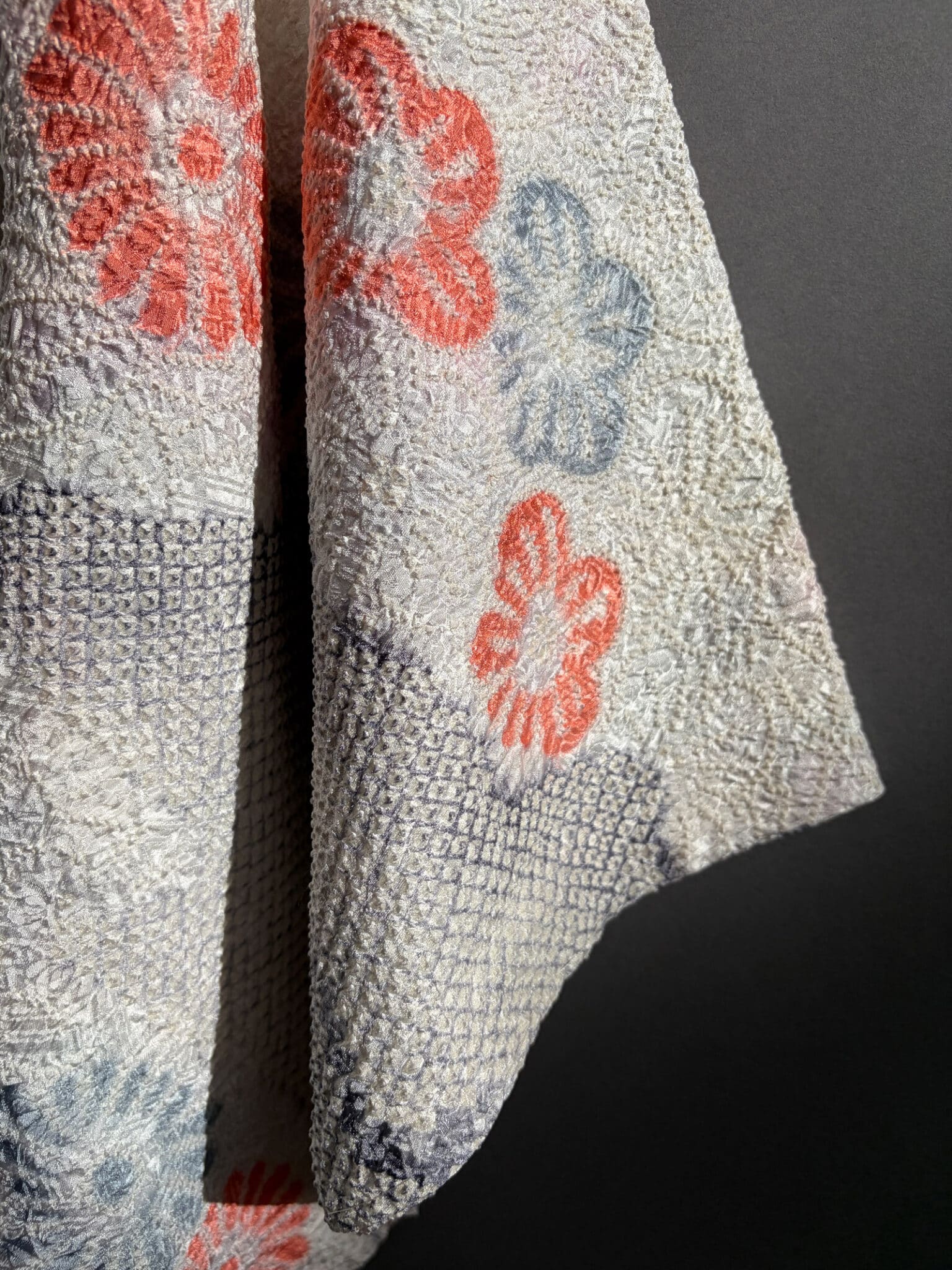 NOZOMI - Vintage silk Haori with stunning Shibori design kimono netherlands natukashii