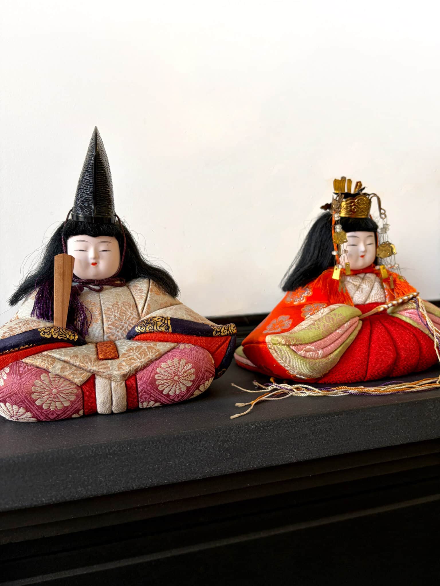 Vintage Hina dolls set of Emperor and Empress