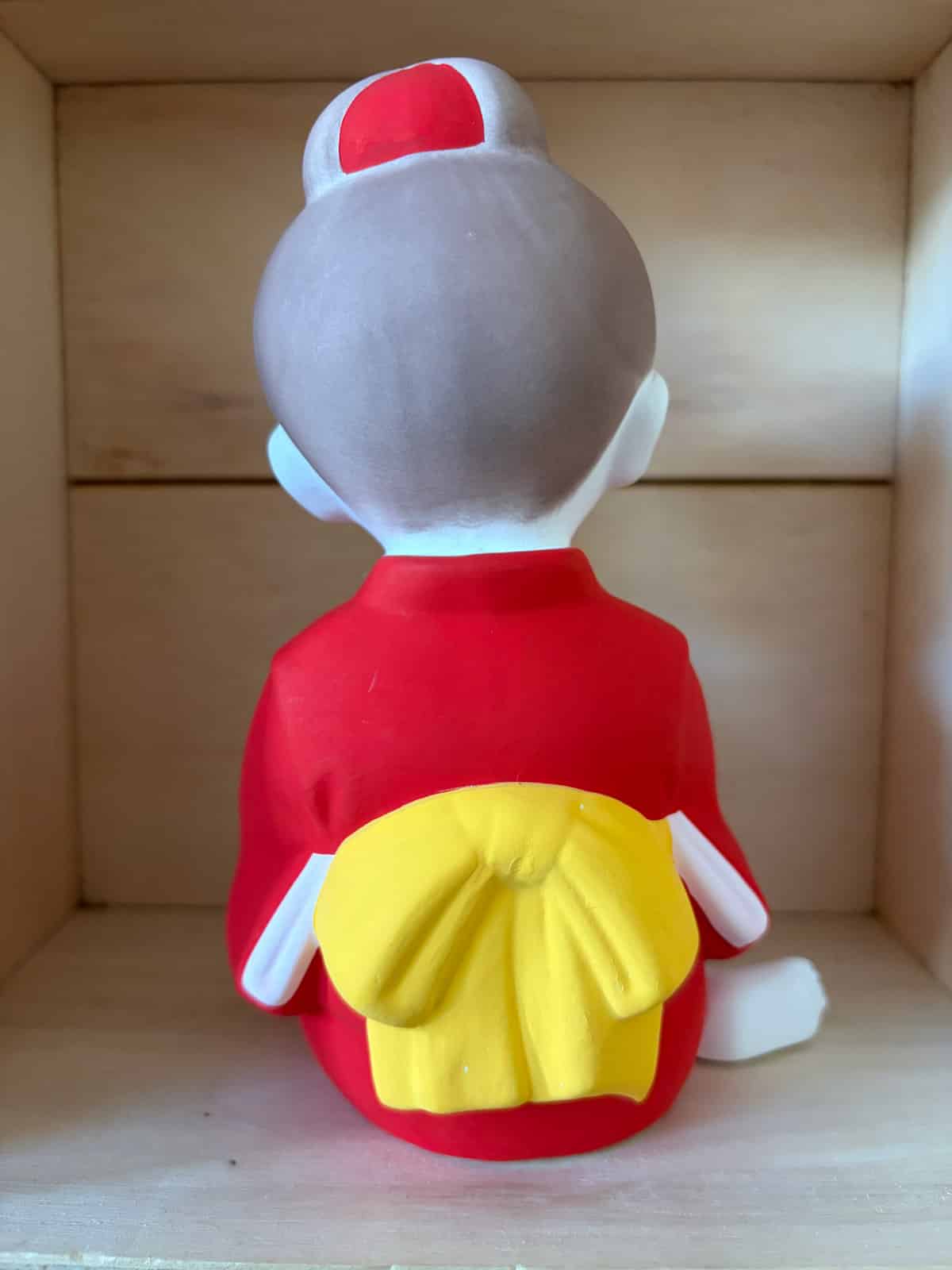 Vintage Hakata doll - Red kimono girl natsukashii netherlands