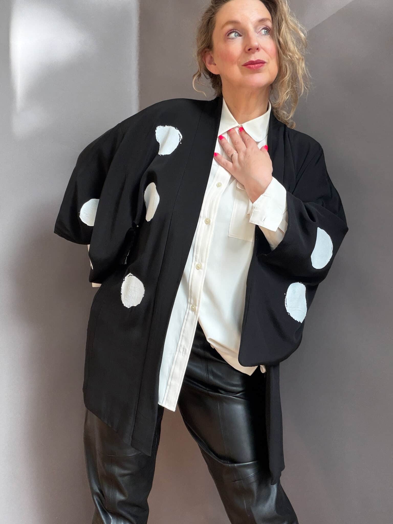 YAYOI - vintage silk Haori • D.I.E.D. collab natsukashii polka dots