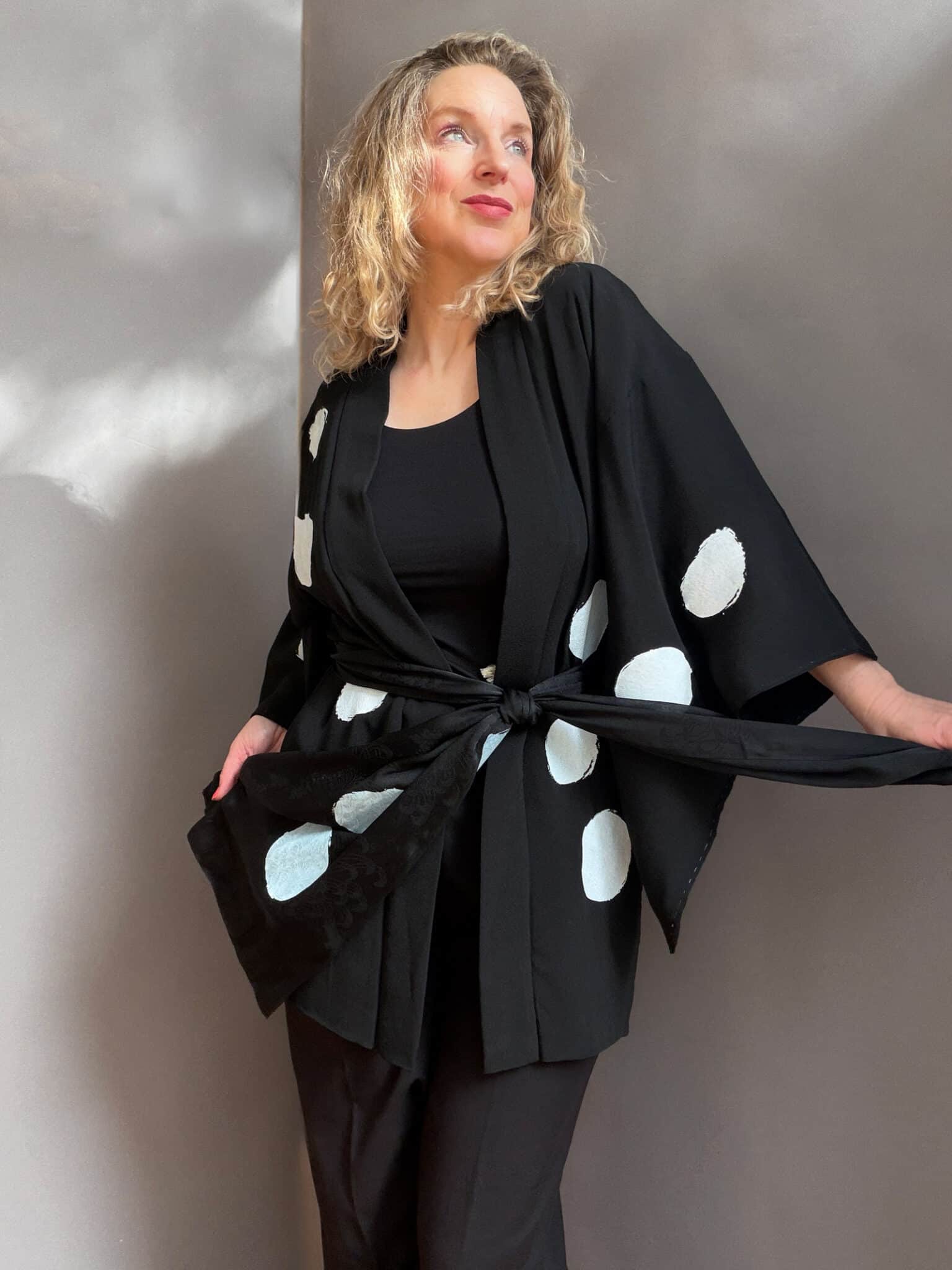 DOTTO – vintage silk black Haori • D.I.E.D. collab