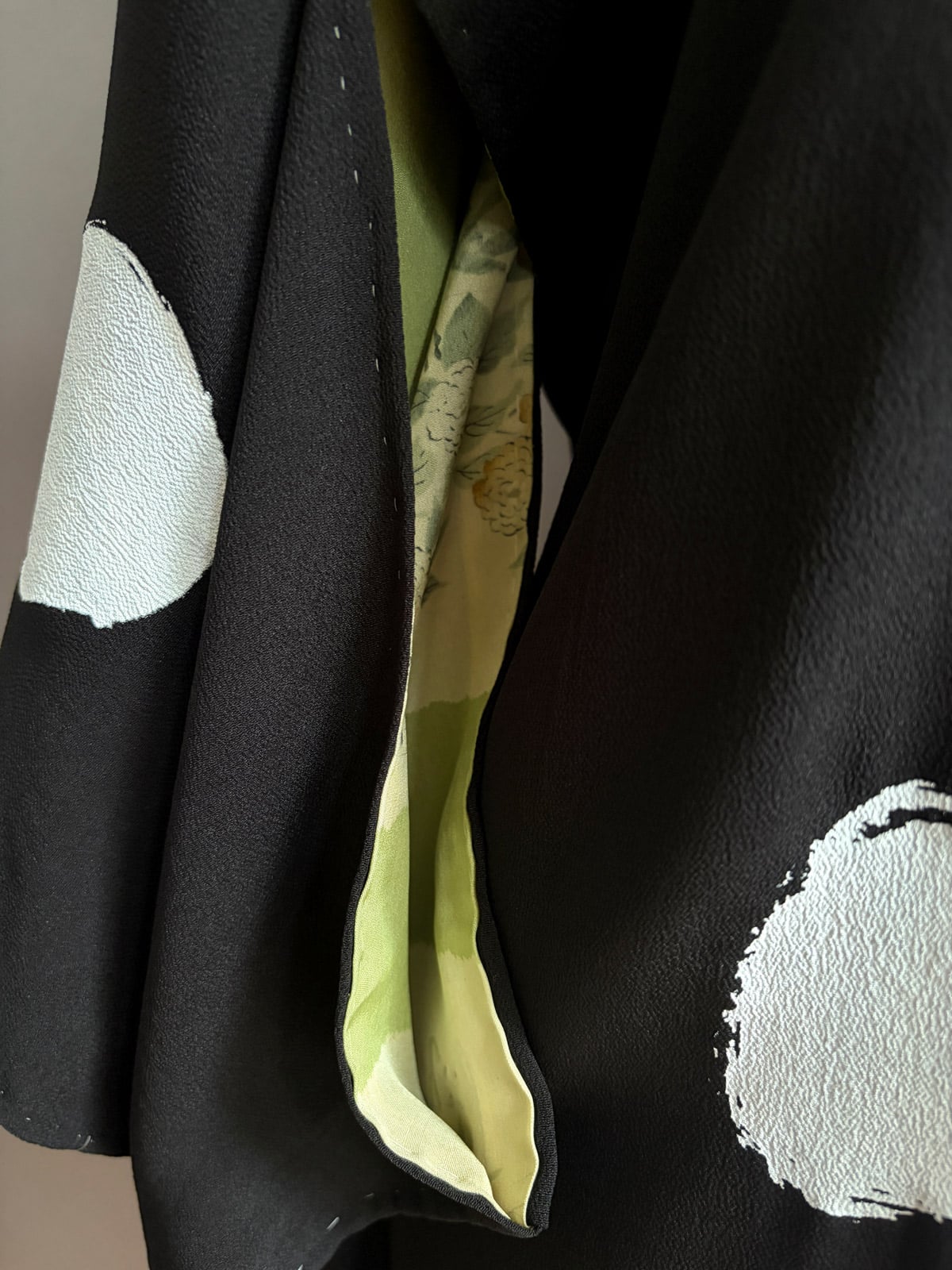 DOTTO - vintage silk black Haori • D.I.E.D. collab natsukashii polka dots