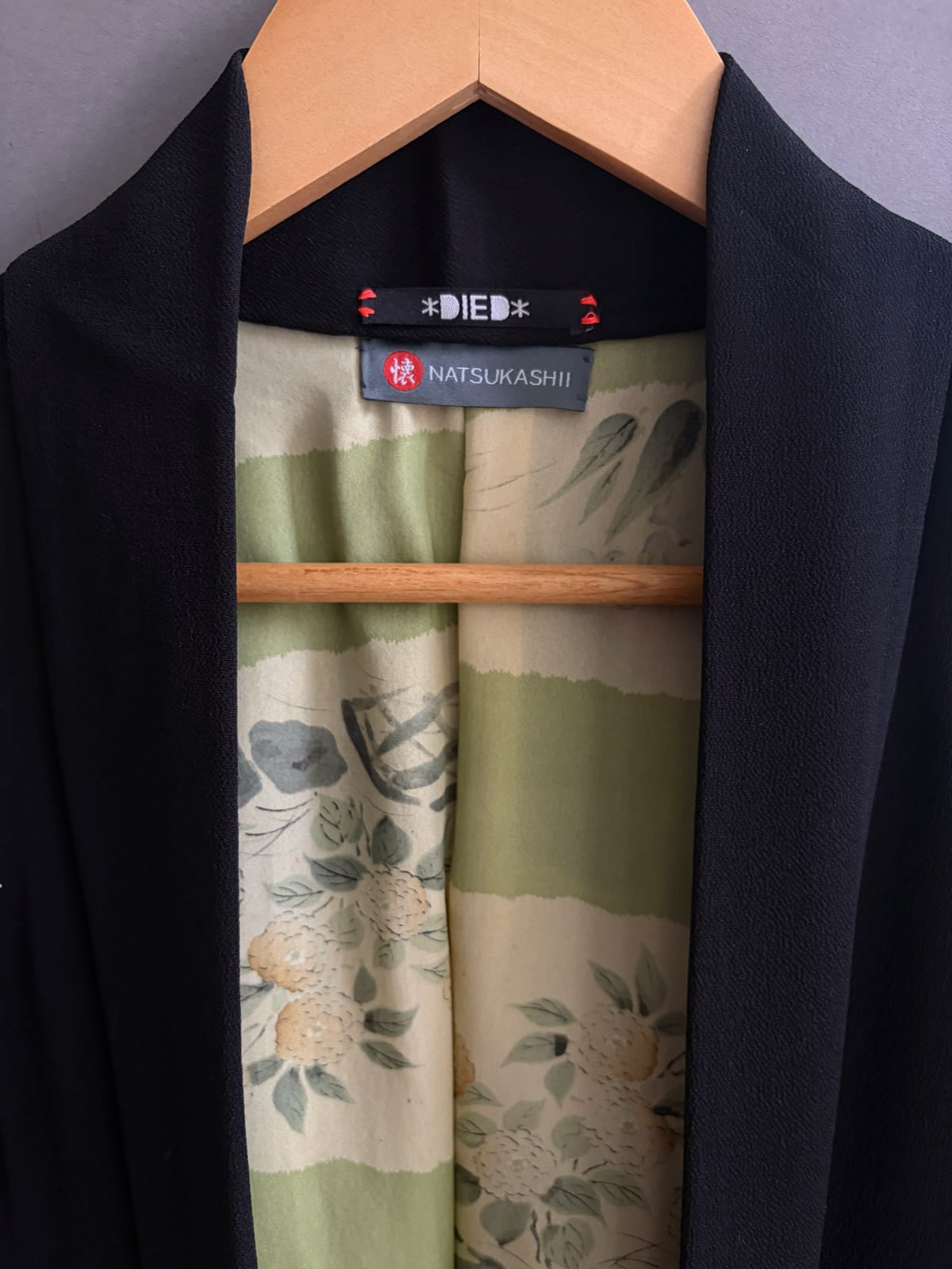 DOTTO - vintage silk black Haori • D.I.E.D. collab natsukashii polka dots