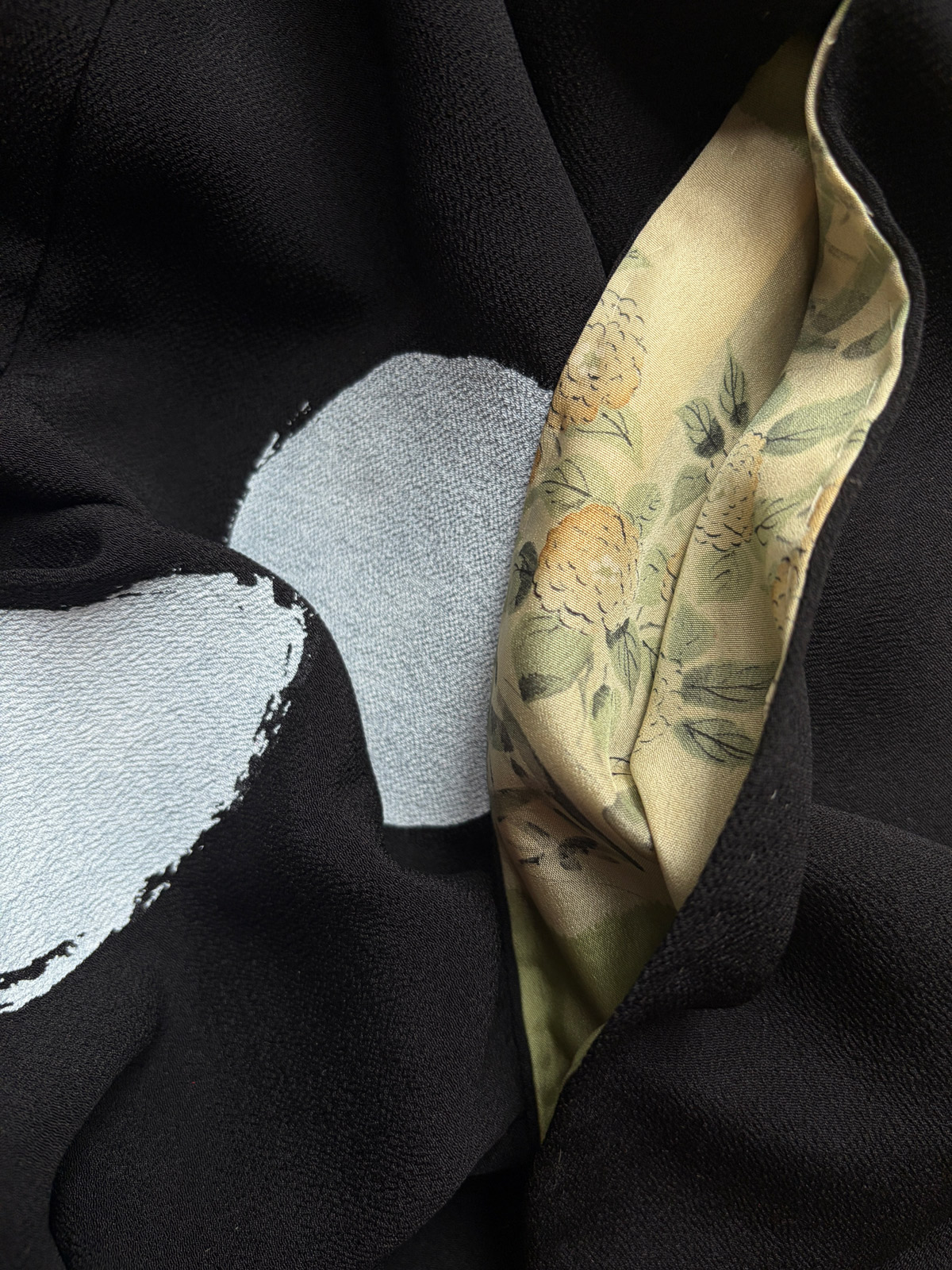 DOTTO - vintage silk black Haori • D.I.E.D. collab natsukashii polka dots